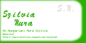 szilvia mura business card